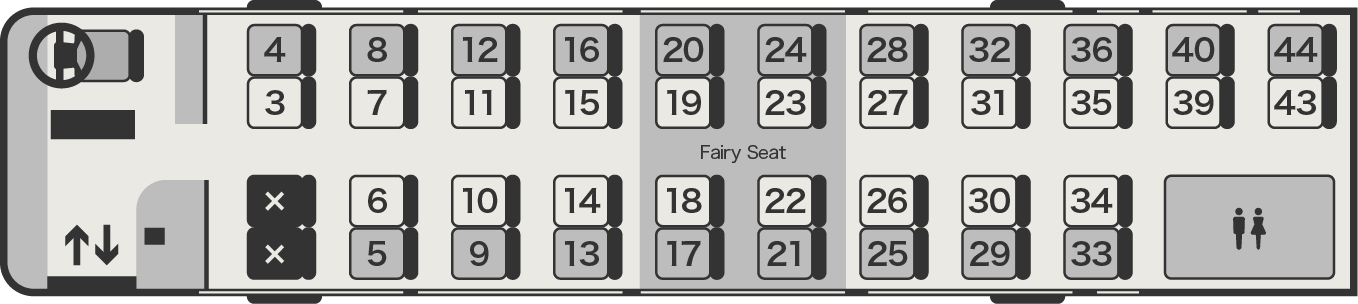 全但一般(4列) 座席表