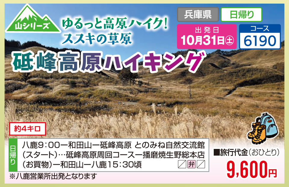 【山シリーズ】ゆるっと高原ハイク！ススキの草原 砥峰高原ハイキング
